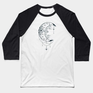 Hand Drawn Mystical Moon Baseball T-Shirt